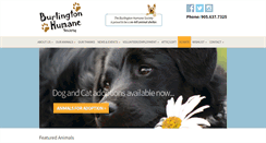 Desktop Screenshot of burlingtonhumane.ca