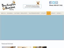 Tablet Screenshot of burlingtonhumane.ca